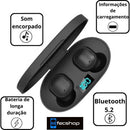 Fone de Ouvido Sem Fio Bluetooth 5.0 Twsc com Tela LED Digital